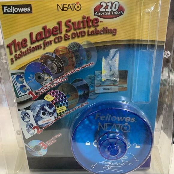 NWT Fellowes Neato Label Suite for CD & DVD Labeling System sealed - Picture 2 of 7